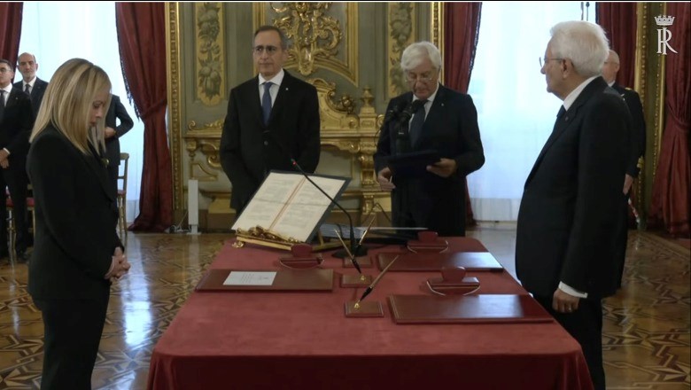 Kryeministrja e pare grua e Italise, Meloni merr zyrtarisht postin